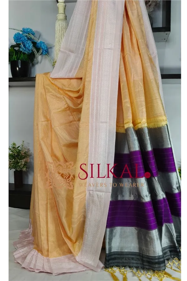 Ilkal_Handloom_Viscose_Cotton_Silk_Chikki_Paras_Border_Saree_SKL04231