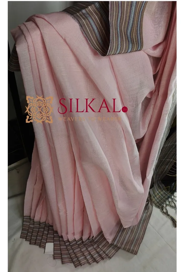 Ilkal_Handloom_Viscose_Cotton_Silk_Chikki_Paras_Border_Saree_SKL04234