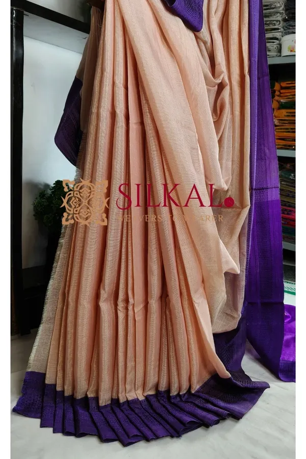 Ilkal_Handloom_Viscose_Cotton_Silk_Chikki_Paras_Border_Saree_SKL04235