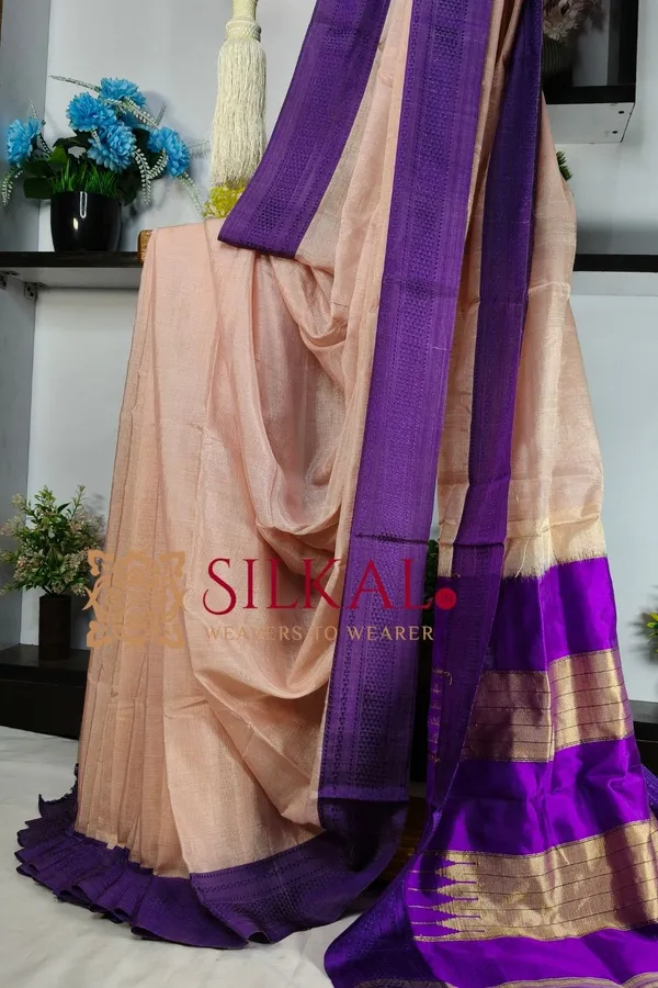 Ilkal_Handloom_Viscose_Cotton_Silk_Chikki_Paras_Border_Saree_SKL04235