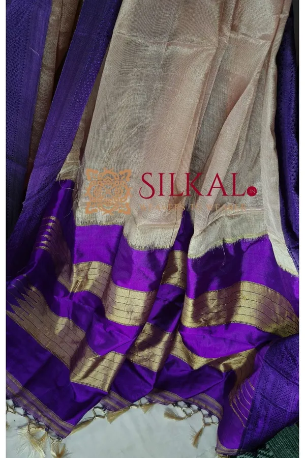 Ilkal_Handloom_Viscose_Cotton_Silk_Chikki_Paras_Border_Saree_SKL04235