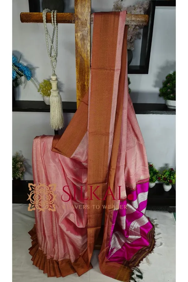 Ilkal_Handloom_Viscose_Cotton_Silk_Chikki_Paras_Border_Saree_SKL04236