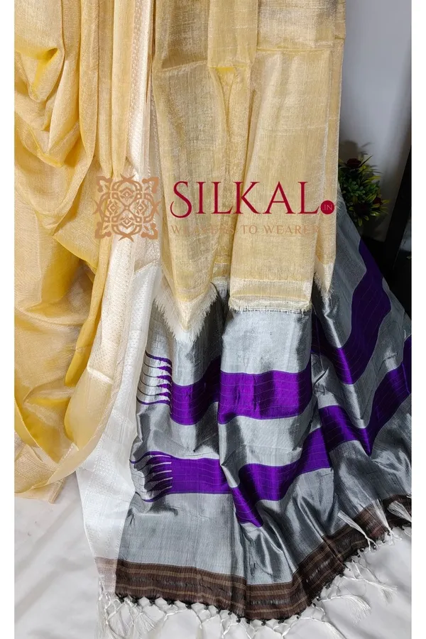 Ilkal_Handloom_Viscose_Cotton_Silk_Chikki_Paras_Border_Saree_SKL04238