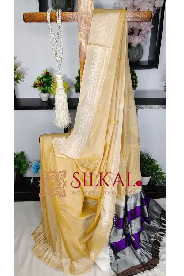 Ilkal_Handloom_Viscose_Cotton_Silk_Chikki_Paras_Border_Saree_SKL04238