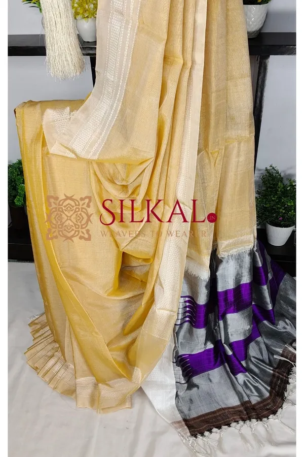 Ilkal_Handloom_Viscose_Cotton_Silk_Chikki_Paras_Border_Saree_SKL04238