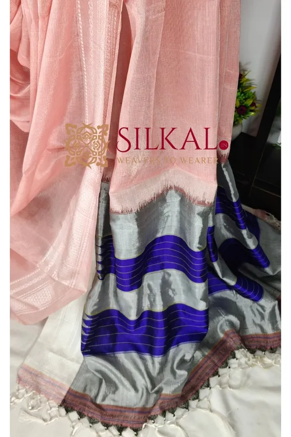 Ilkal_Handloom_Viscose_Cotton_Silk_Chikki_Paras_Border_Saree_SKL04239