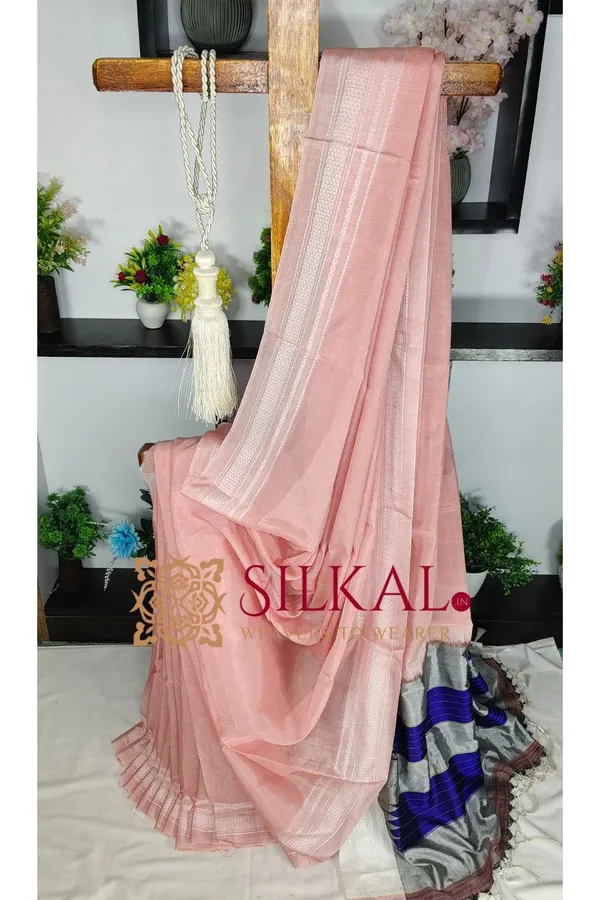 Ilkal_Handloom_Viscose_Cotton_Silk_Chikki_Paras_Border_Saree_SKL04239
