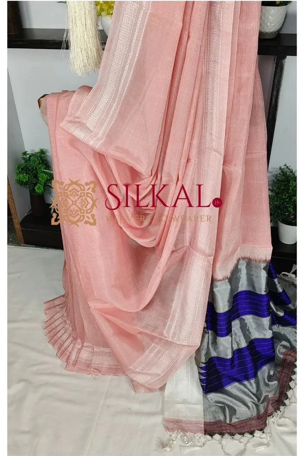 Ilkal_Handloom_Viscose_Cotton_Silk_Chikki_Paras_Border_Saree_SKL04239