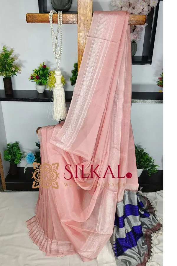 Ilkal_Handloom_Viscose_Cotton_Silk_Chikki_Paras_Border_Saree_SKL04239