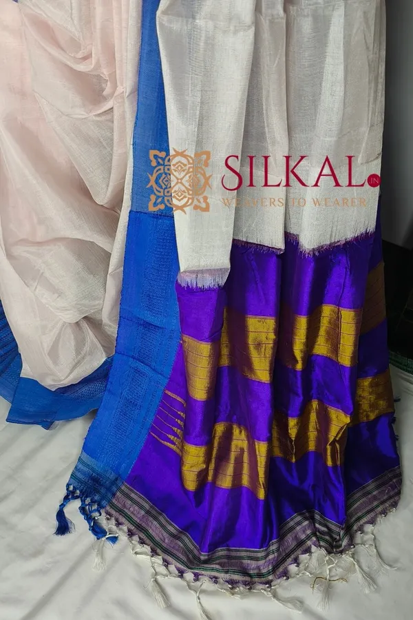 Ilkal_Handloom_Viscose_Cotton_Silk_Chikki_Paras_Border_Saree_SKL04240