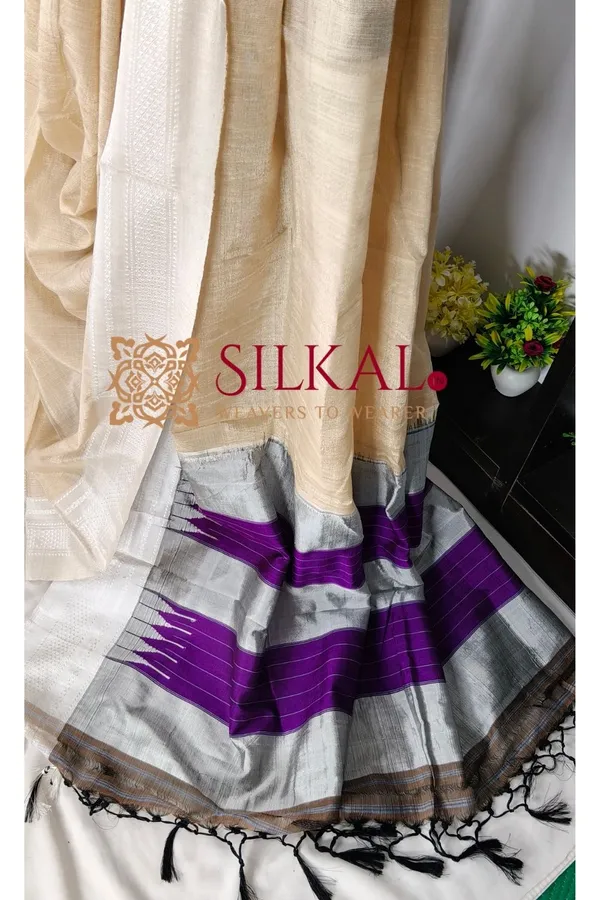 Ilkal_Handloom_Viscose_Cotton_Silk_Chikki_Paras_Border_Saree_SKL04243