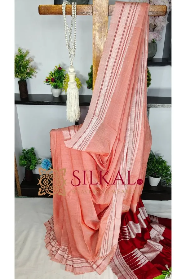 Ilkal_Handloom_Viscose_Cotton_Silk_Chikki_Paras_Border_Saree_SKL04244