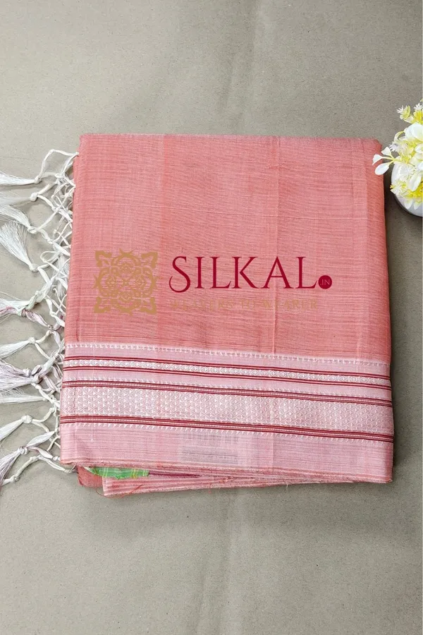 Ilkal_Handloom_Viscose_Cotton_Silk_Chikki_Paras_Border_Saree_SKL04244