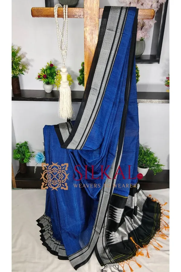 Ilkal_Handloom_Viscose_Cotton_Silk_Chikki_Paras_Border_Saree_SKL04245