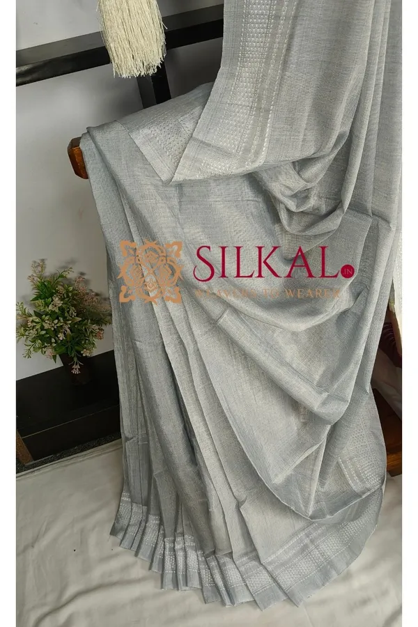 Ilkal_Handloom_Viscose_Cotton_Silk_Chikki_Paras_Border_Saree_SKL04246
