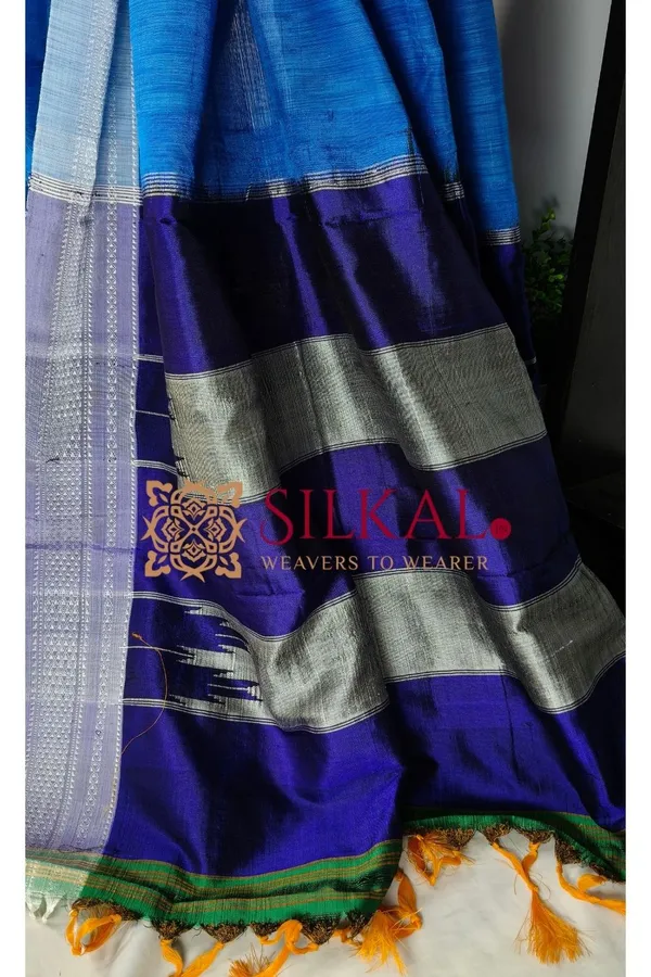 Ilkal_Handloom_Viscose_Cotton_Silk_Chikki_Paras_Border_Saree_SKL04249