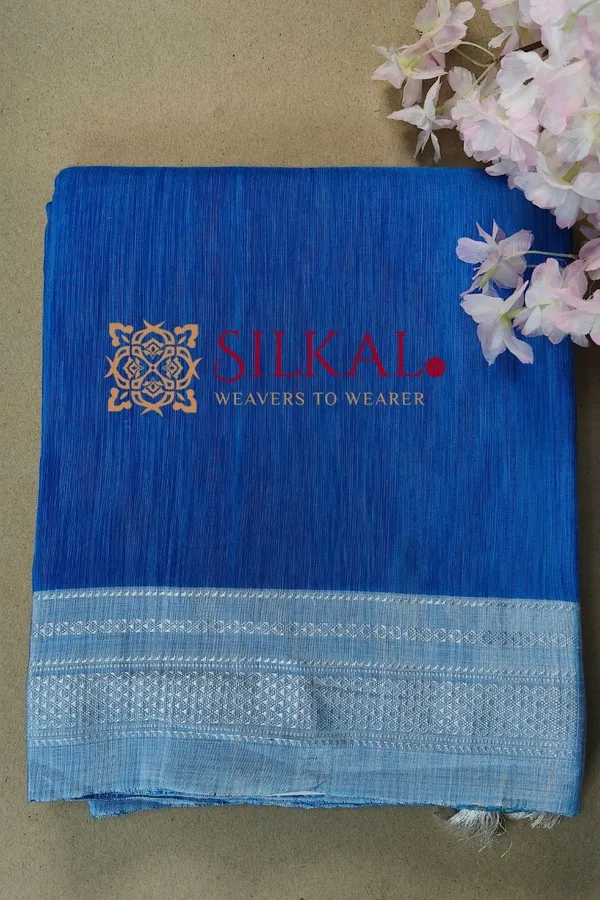 Ilkal_Handloom_Viscose_Cotton_Silk_Chikki_Paras_Border_Saree_SKL04249