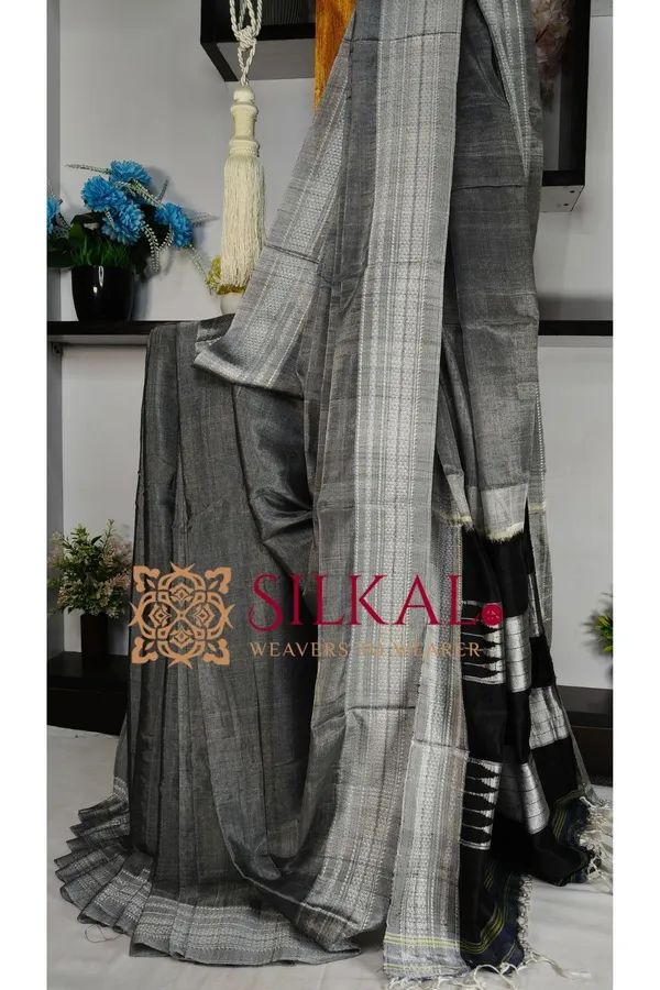 Ilkal_Handloom_Viscose_Cotton_Silk_Chikki_Paras_Border_Saree_SKL04250