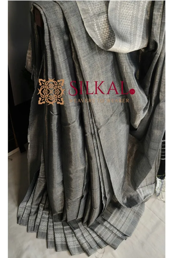 Ilkal_Handloom_Viscose_Cotton_Silk_Chikki_Paras_Border_Saree_SKL04250