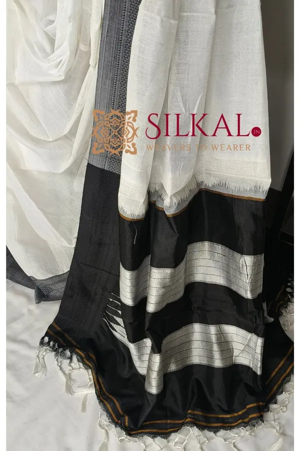 Ilkal_Handloom_Viscose_Cotton_Silk_Chikki_Paras_Border_Saree_SKL04251