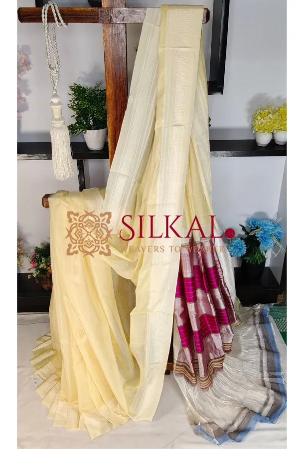 Ilkal_Handloom_Viscose_Cotton_Silk_Chikki_Paras_Border_Saree_SKL_03766
