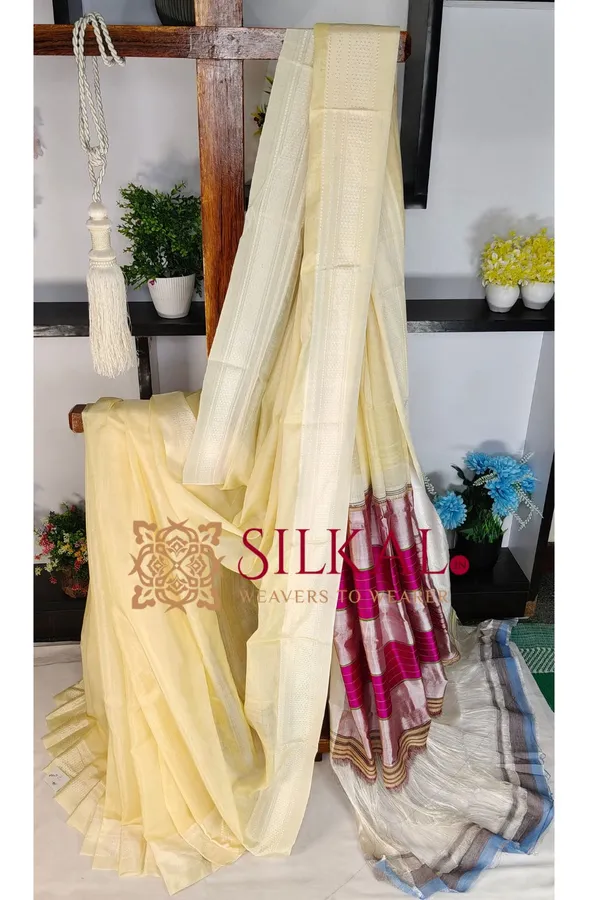 Ilkal_Handloom_Viscose_Cotton_Silk_Chikki_Paras_Border_Saree_SKL_03766