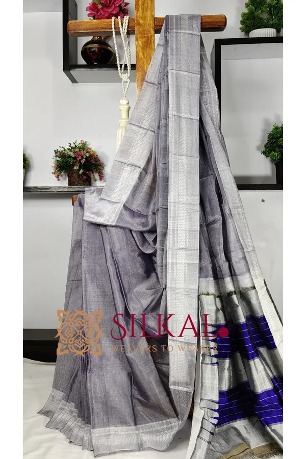 Ilkal_Handloom_Viscose_Cotton_Silk_Chikki_Paras_Border_Saree_Saree_Code-_SKL03512