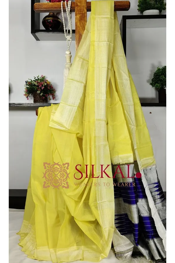 Ilkal_Handloom_Viscose_Cotton_Silk_Chikki_Paras_Border_Saree_Saree_Code-_SKL03513