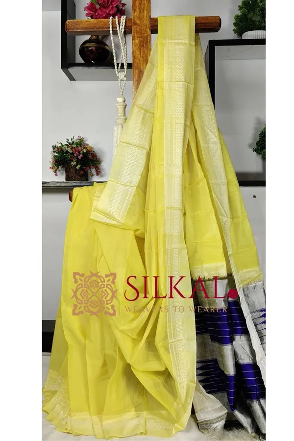 Ilkal_Handloom_Viscose_Cotton_Silk_Chikki_Paras_Border_Saree_Saree_Code-_SKL03513