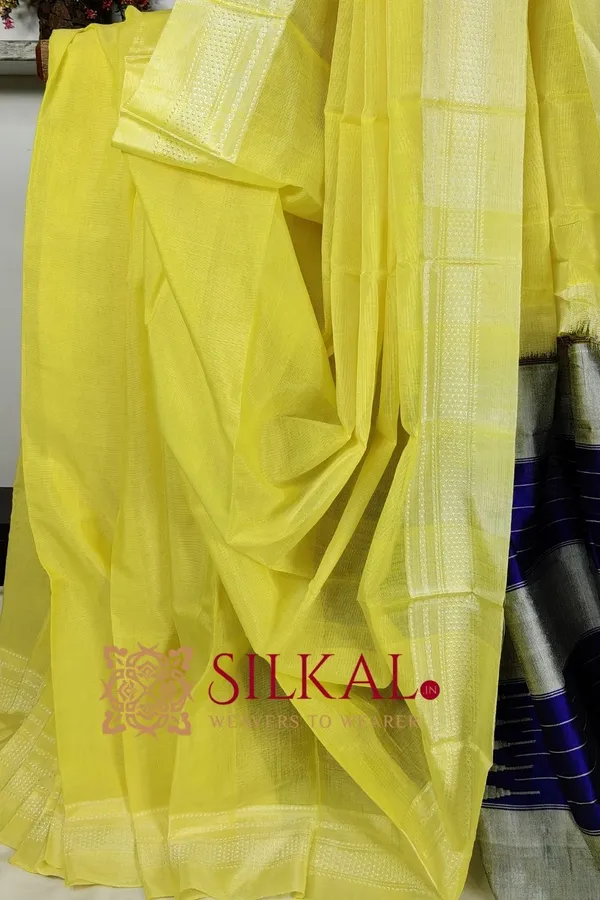 Ilkal_Handloom_Viscose_Cotton_Silk_Chikki_Paras_Border_Saree_Saree_Code-_SKL03513
