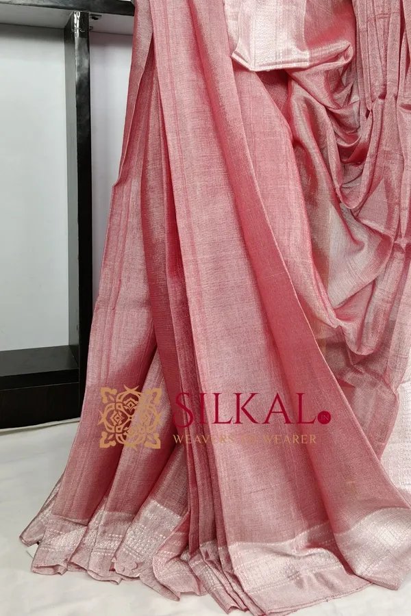 Ilkal_Handloom_Viscose_Cotton_Silk_Chikki_Paras_Border_Saree_Saree_Code-_SKL03517