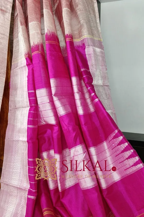 Ilkal_Handloom_Viscose_Cotton_Silk_Chikki_Paras_Border_Saree_Saree_Code-_SKL03517
