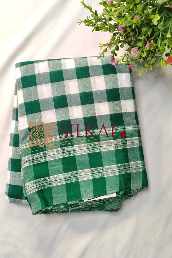 Ilkal_Handloom_Viscose_Cotton_Silk_Gayatri_Border_Saree_Code-_SKL03765