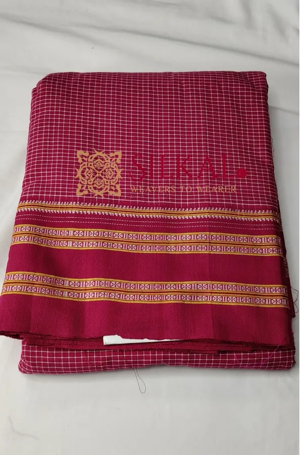 Ilkal_Handloom_Viscose_Cotton_Silk_Gayatri_Border_Saree_Saree_Code-_SKL03514