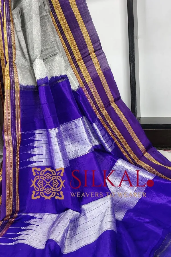 Ilkal_Handloom_Viscose_Cotton_Silk_Gayatri_Border_Saree_Saree_Code-_SKL3203