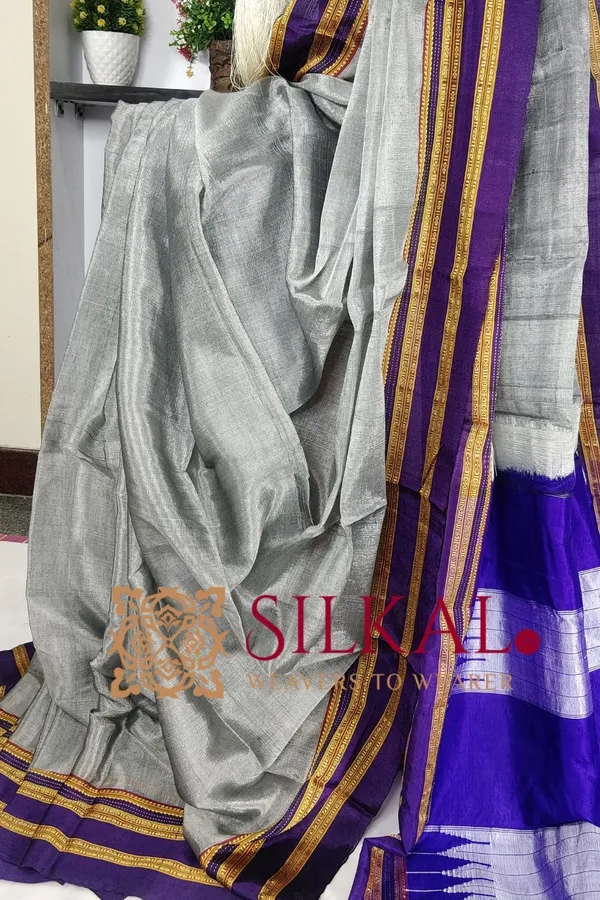 Ilkal_Handloom_Viscose_Cotton_Silk_Gayatri_Border_Saree_Saree_Code-_SKL3203