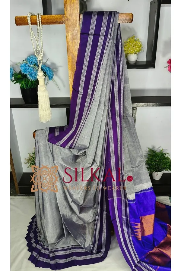 Ilkal_Handloom_Viscose_Cotton_Silk_Gayatri_Border_Saree-_SKL04254