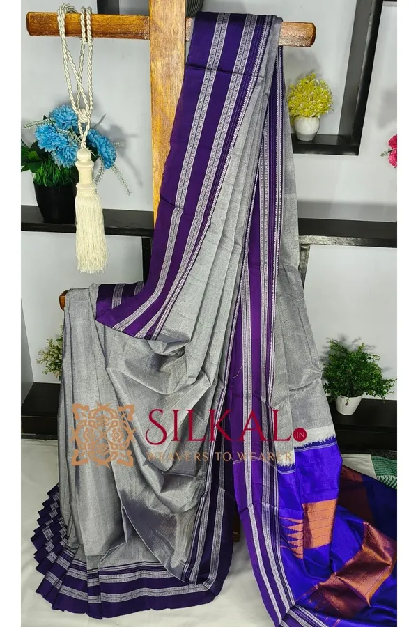 Ilkal_Handloom_Viscose_Cotton_Silk_Gayatri_Border_Saree-_SKL04254