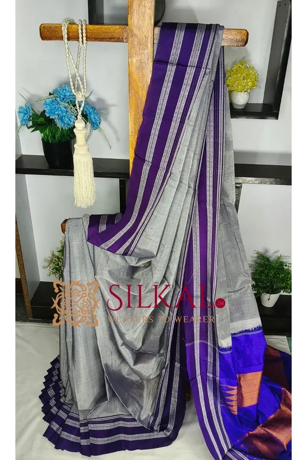 Ilkal_Handloom_Viscose_Cotton_Silk_Gayatri_Border_Saree-_SKL04254