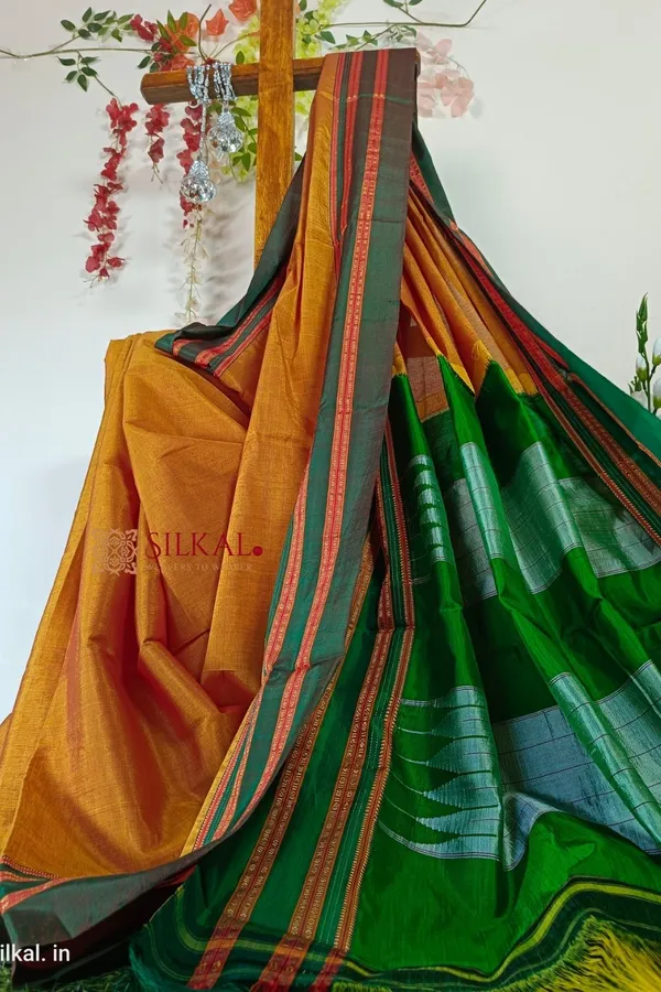 Ilkal_Handloom_Viscose_Cotton_Silk_Special_Gayatri_Border_Saree_Code-_SKL1901