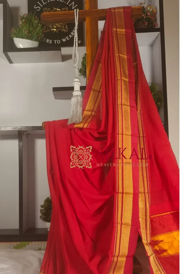 Ilkal_Handloom_Viscose_Cotton_Silk_Special_Gayatri_Border_Saree_Saree_Code-_SKL1771