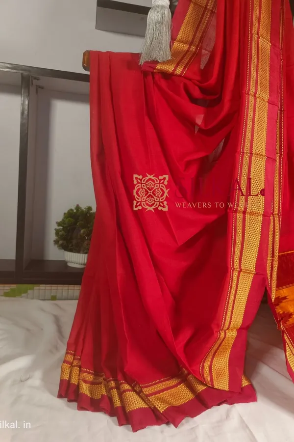 Ilkal_Handloom_Viscose_Cotton_Silk_Special_Gayatri_Border_Saree_Saree_Code-_SKL1771