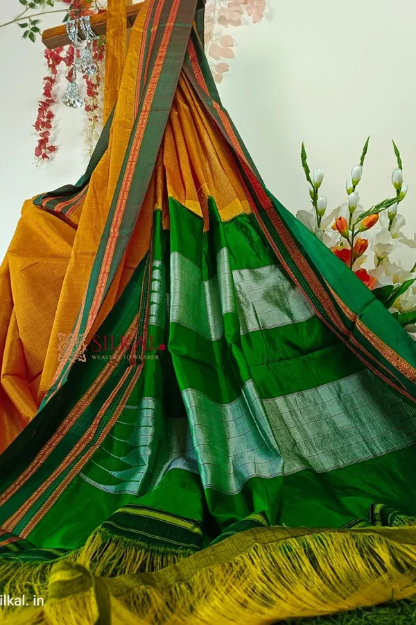 Ilkal_Handloom_Viscose_Cotton_Silk_Special_Gayatri_Border_Saree_Code-_SKL1901