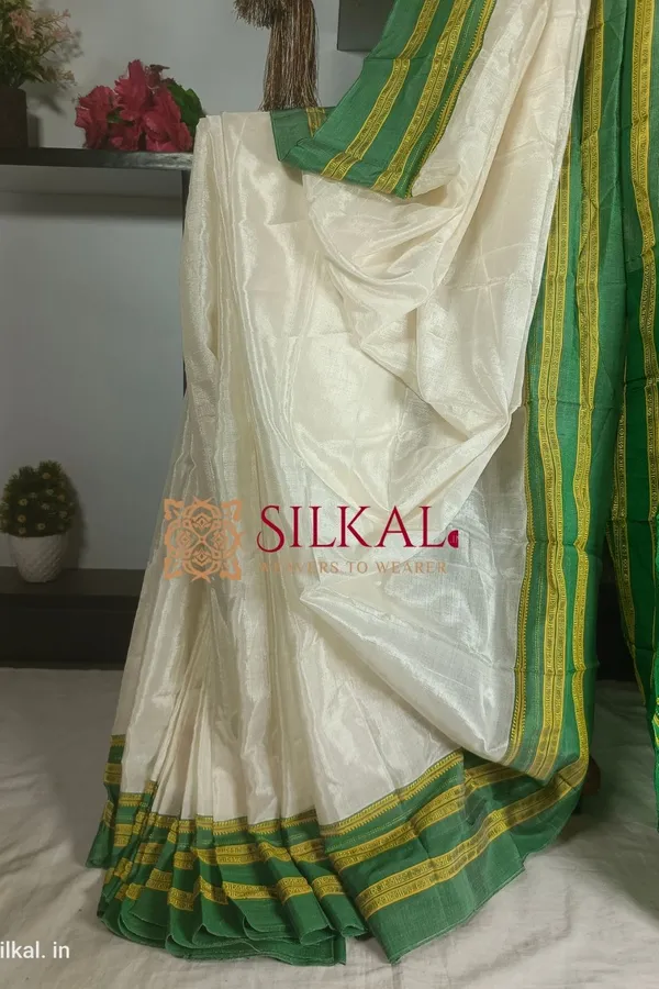 Ilkal_Handloom_Viscose_Cotton_Silk_Special_Gayatri_Border_Saree_Code-_SKL1309