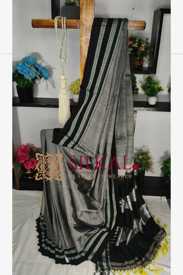 Ilkal_Handloom_Viscose_Cotton_Silk_Special_Gayatri_Border_Saree_SKL04258