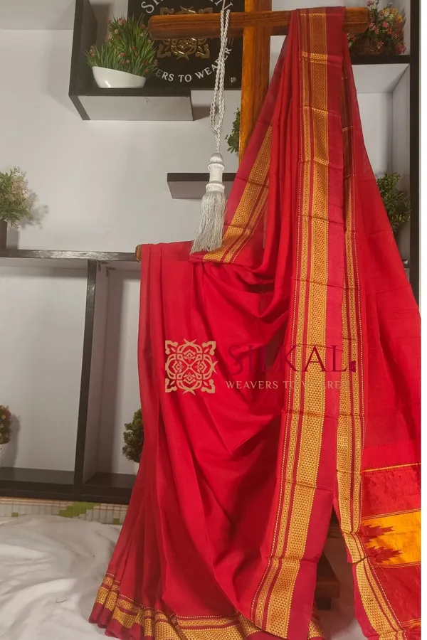 Ilkal_Handloom_Viscose_Cotton_Silk_Special_Gayatri_Border_Saree_Saree_Code-_SKL1771