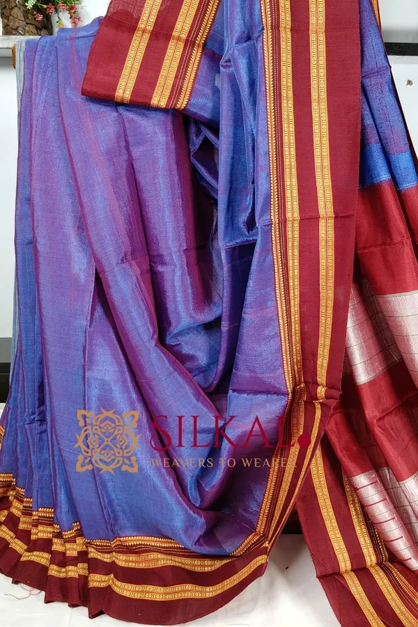 Ilkal_Handloom_Viscose_Cotton_Silk_Special_Gayatri_Border_Saree_Saree_Code-_SKL03499