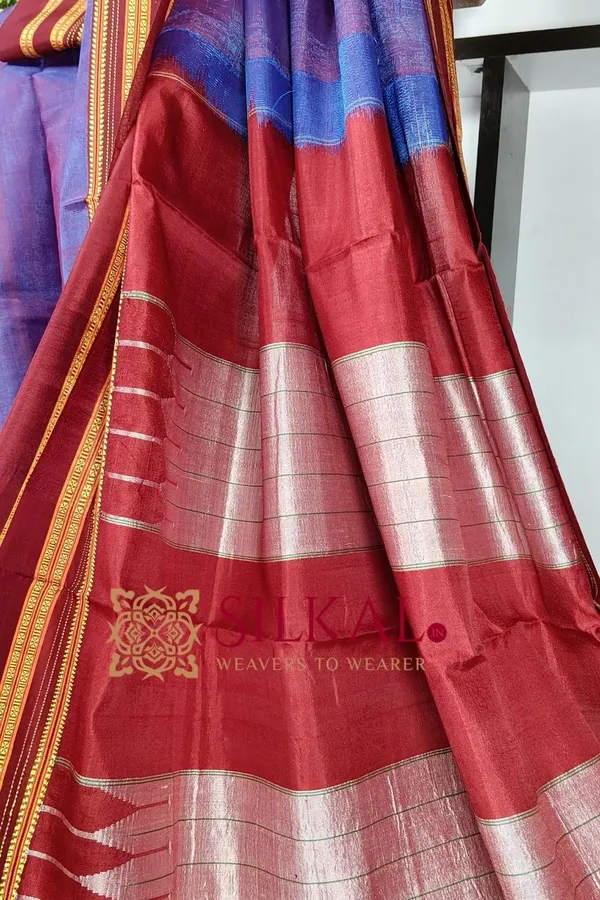 Ilkal_Handloom_Viscose_Cotton_Silk_Special_Gayatri_Border_Saree_Saree_Code-_SKL03499