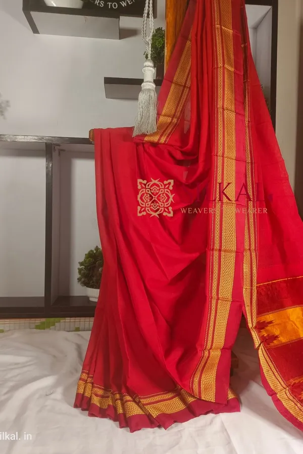 Ilkal_Handloom_Viscose_Cotton_Silk_Special_Gayatri_Border_Saree_Saree_Code-_SKL1771