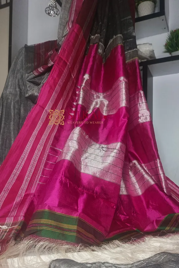 Ilkal_Handloom_Viscose_Cotton_Silk_Special_Gayatri_Border_Saree_Saree_Code-_SKL1733